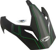 G011091 Visor W/Screws Expedition Matte Black/Hi Vis Green Gm 11