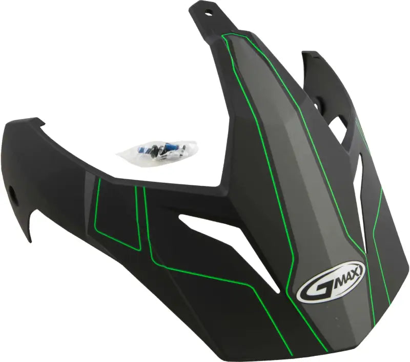 G011091 Visor W/Screws Expedition Matte Black/Hi Vis Green Gm 11