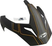 G011093 Visor W/Screws Expedition Matte Black/Hi Vis Orang Gm 11