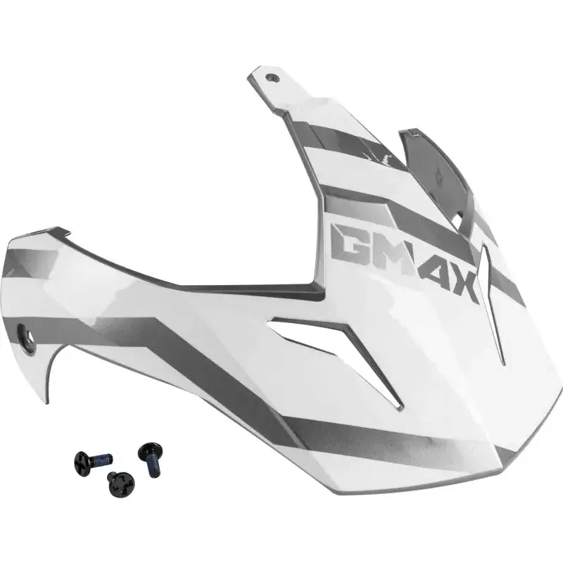 G011104 Visor W/Screws Trapper White/Silver Gm 11s