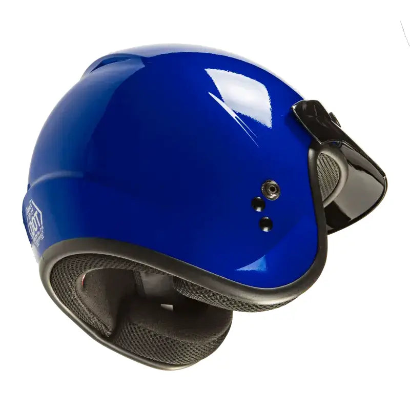 Blue open face helmet G1020048 Of 2 for motorcycle riding