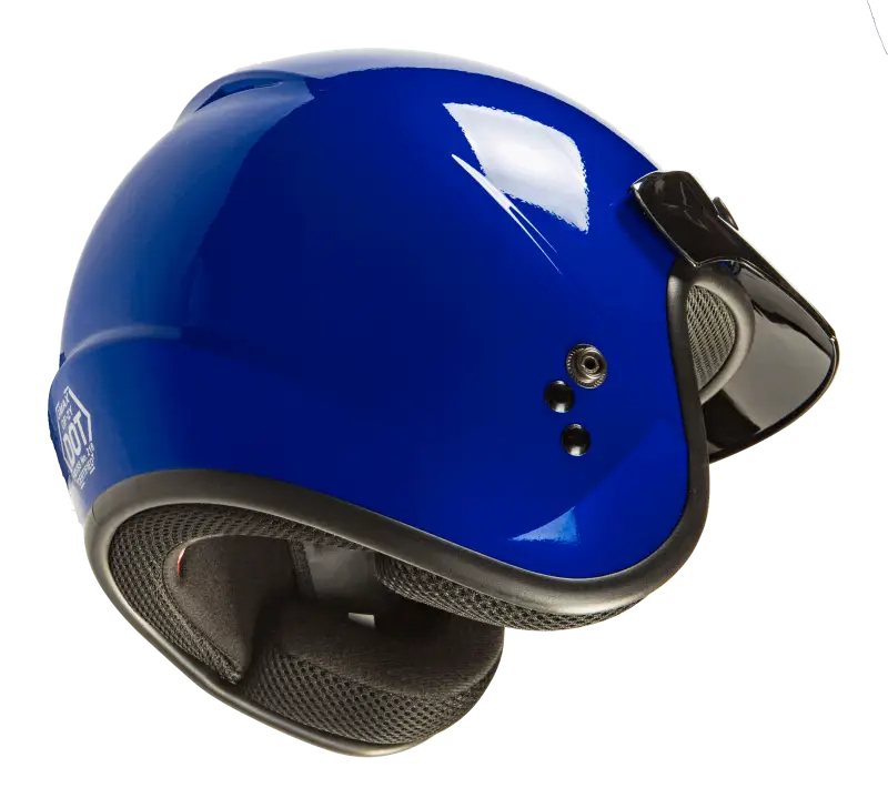 Blue open face helmet G1020048 Of 2 for motorcycle riding