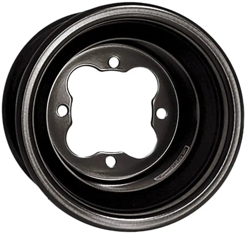 Dark grey metal ATV UTV wheel with double rolled bead for tough off-road rides