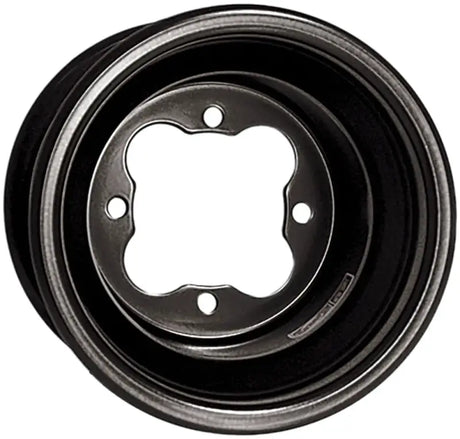 Dark grey metal ATV UTV wheel with double rolled bead for tough off-road rides
