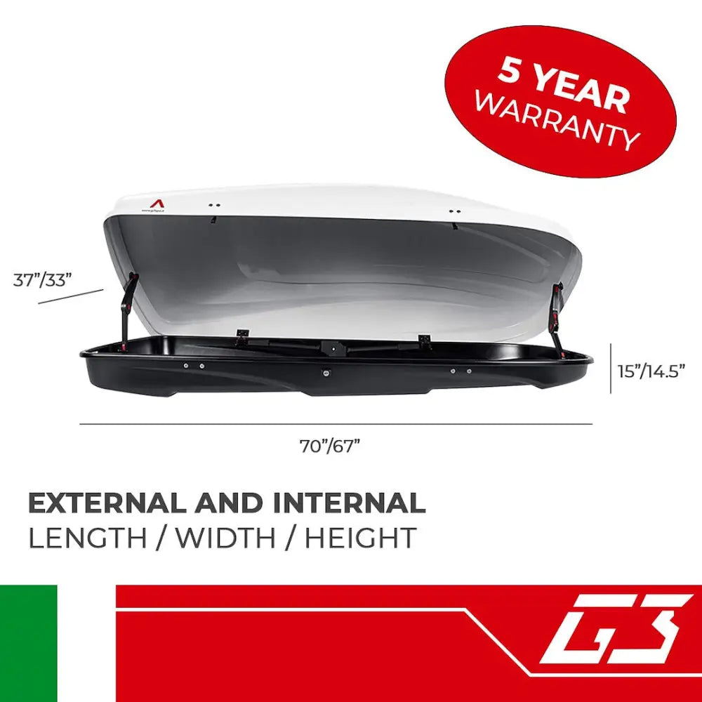 G3 S.P.A Polystyrene Material Cargo Carrier 22.446 - White Spark 520 Abs