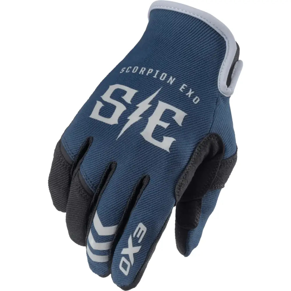 G44-075 Scorpion Exo Air-Stretch Gloves Charge Blue/Grey Lg - RV and Auto Parts