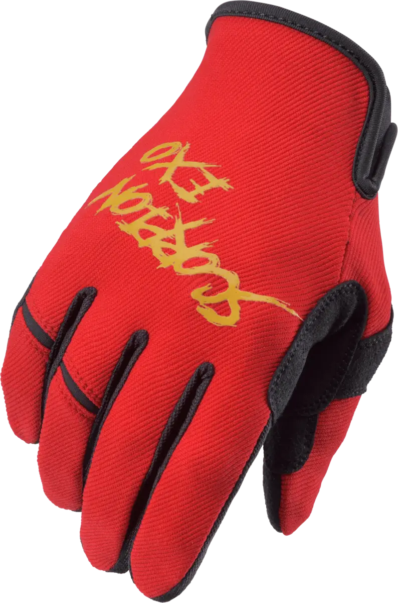 G46-014 Scorpion Exo Air-Stretch Gloves Grind Red/Gold Md - RV and Auto Parts