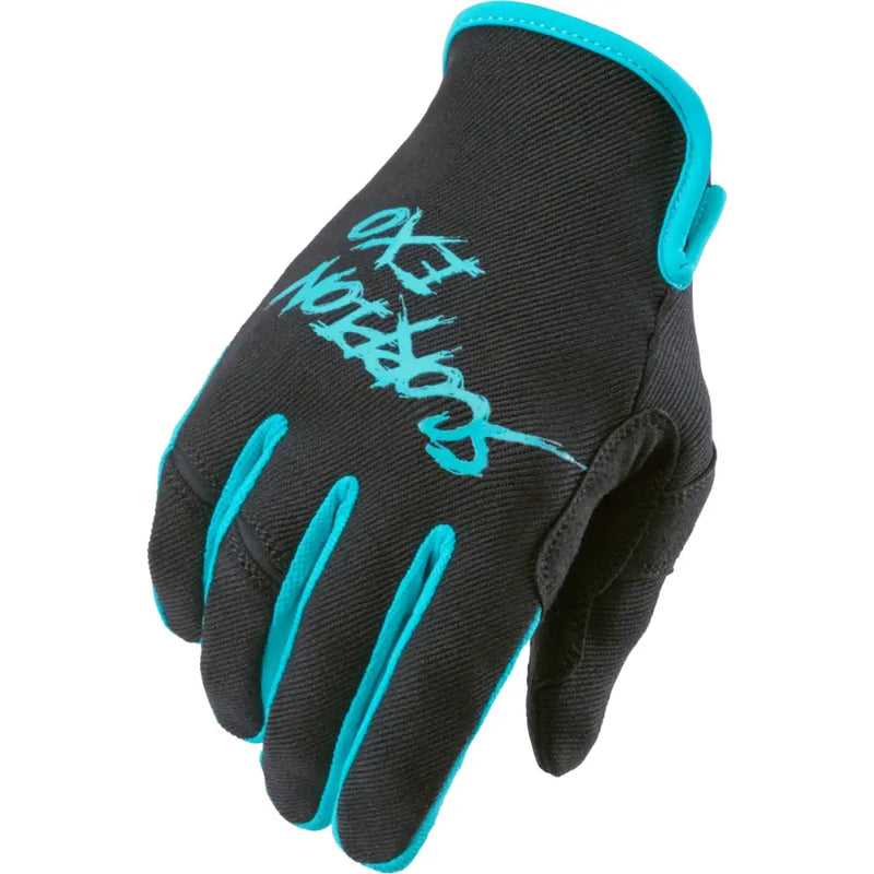 G46-063 Scorpion Exo Air-Stretch Gloves Grind Black/Teal Sm - RV and Auto Parts