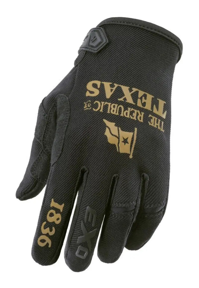 G49-085 Scorpion Exo Moto-Flex Gloves Lone Star Black/Gold Lg