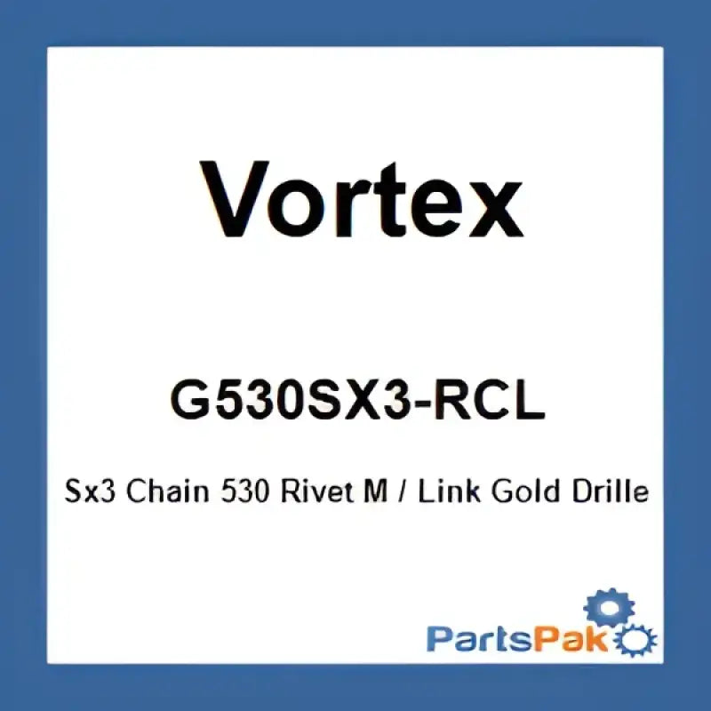 G530SX3-RCL Vortex Master Link Sx3 Rivet 530 Gld - RV and Auto Parts