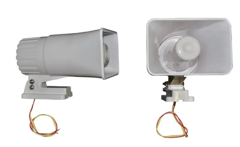 White public address speakers from Gost Gost Acoustics Standard Water Resis line