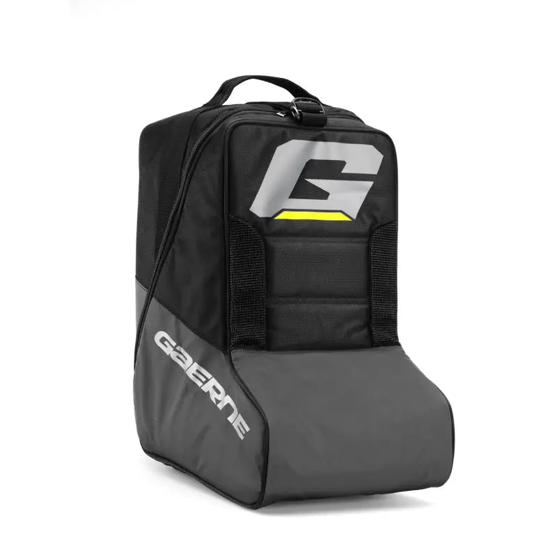 Sleek black Gaerne boot bag for riding boots delivery and storage
