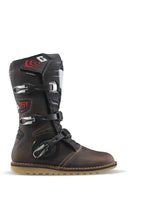 Brown and black Gaerne Balance Oiled Boot for motorcycle riding, size 9