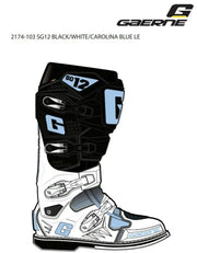 Sg12 Le Boots Blk/Wht/Carolina Blue Sz 08 - GAERNE