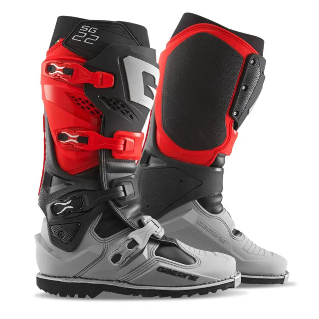 Sg22 Gore Tex Enduro Le Boots Red/Black/Grey Sz 11 - GAERNE