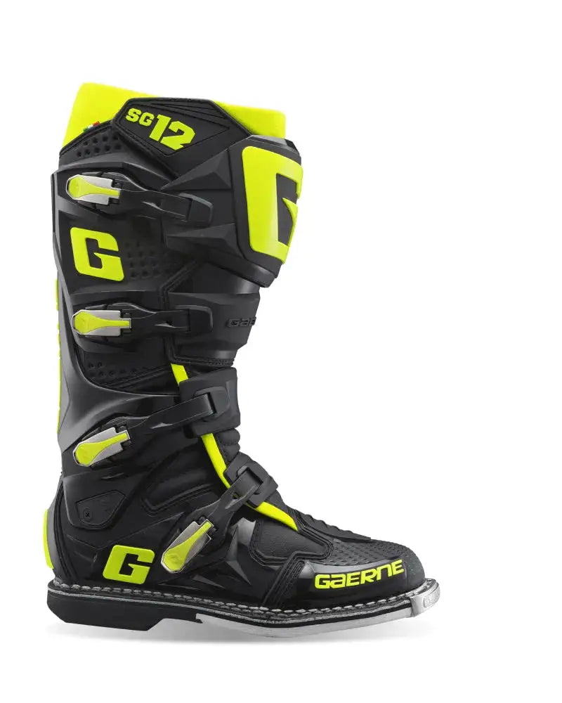 Gaerne SG12 Boot Black/Fluorescent Yellow Size - 10.5 - Apparel