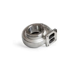 Metal turbocharger housing for Garrett G42 turbine focusing on T4 V-Band setup