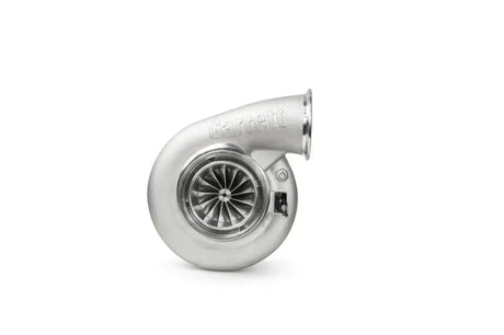 Silver Garrett G45-1600 Super Core turbocharger with visible turbine blades for standard rotation