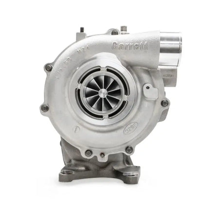 Silver Garrett turbocharger from Garrett PowerMax GT3788V Turbo Kit for Chevy Duramax