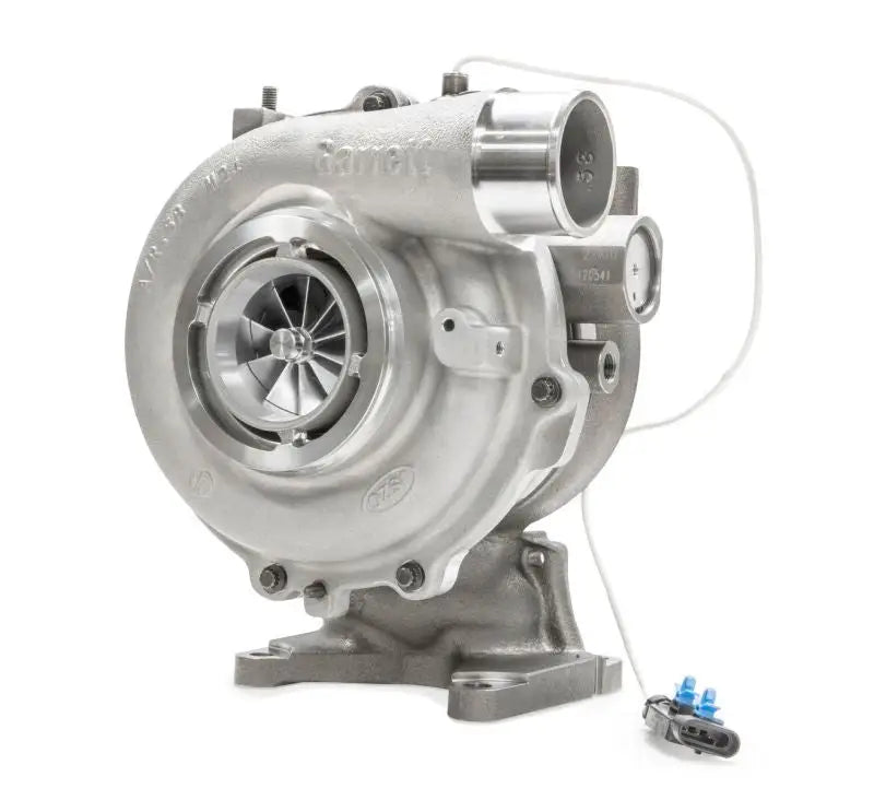 Silver Garrett PowerMax GT3788V turbo with electrical connector for Chevy Duramax turbo kit