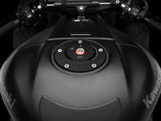 Black motorcycle fuel tank with gas cap locking for Kaw bikes, cap locking black style