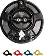 Black motorcycle gas cap with colorful levers for Gas Cap V3 Blk Duc styling