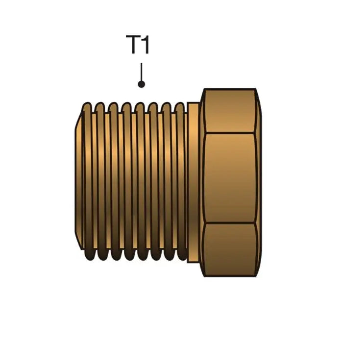 Gates Corp Meets Asme And SAE Conformance Fitting Plug/ Fitting Cap G60601-0008 - Brass Adapter