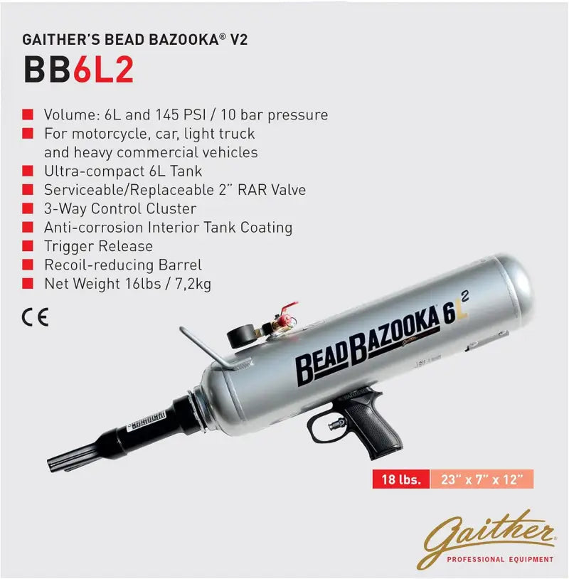 GBB6L2 Gaither Tool Bead Bazooka Tire Seating Tool for GBB6L2 Gaither or Tool 6L Rar