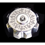 GC1-FBLK Billet Gas Cap (Black Flames) 