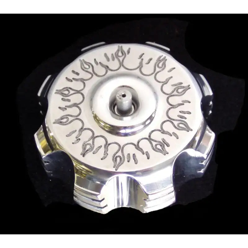 GC1-FBLK Billet Gas Cap (Black Flames) 
