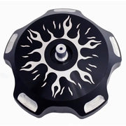 GC1-FRBLK Billet Gas Cap (Black Flames) 