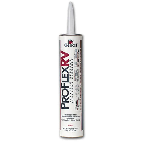 GC28850 Geocel Geocelproflexrv Clear 10 Oz Ca, ideal RV flexible sealant tube, 10 Oz capacity.
