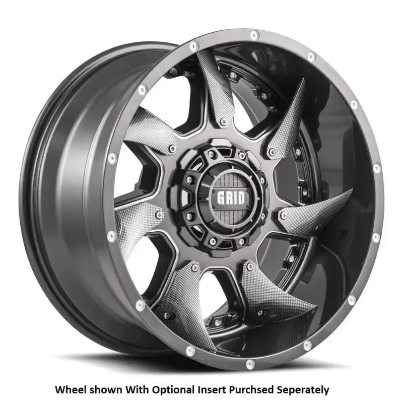 Gray and black spoked wheel from GD0118090052G1587 Grid Wheels Gd01-18090052G1587