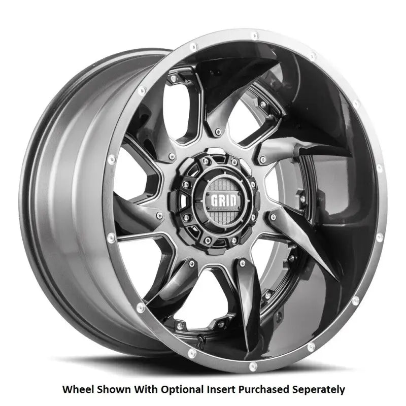 Gray and black GD0118090052G1587 Grid Wheels for Off-Roads, 18x9 size
