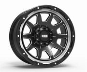 Black and silver Off-road Wheel from GD1517090550M0010 Grid Wheels for rugged drives