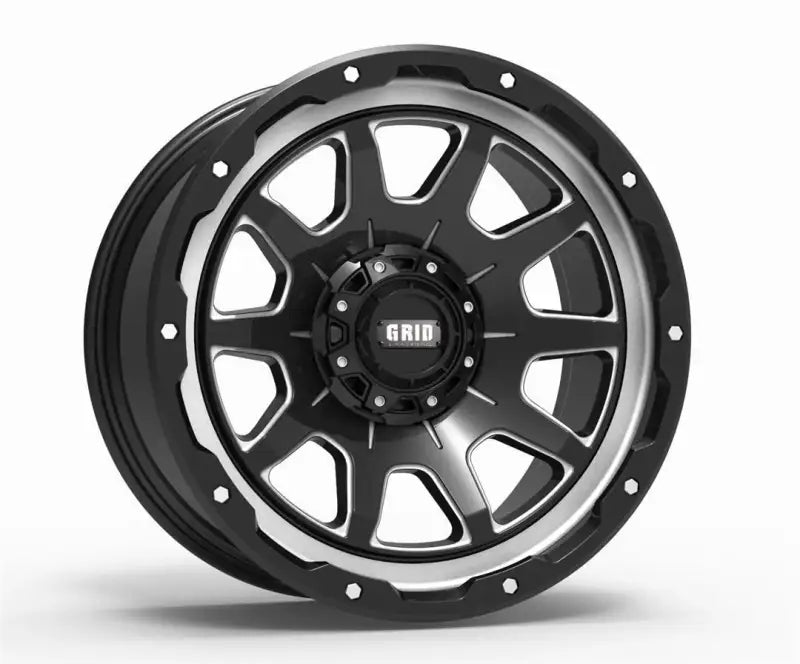 Black and silver Off-road Wheel from GD1517090550M0010 Grid Wheels for rugged drives