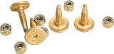 Gold-colored metal bolts and nuts for Gold Digger Carbide Traction Master Stud