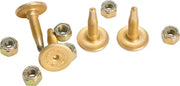 Gold-colored carriage bolts and lock nuts for GDP6-1075-M Gold Digger Carbide traction master