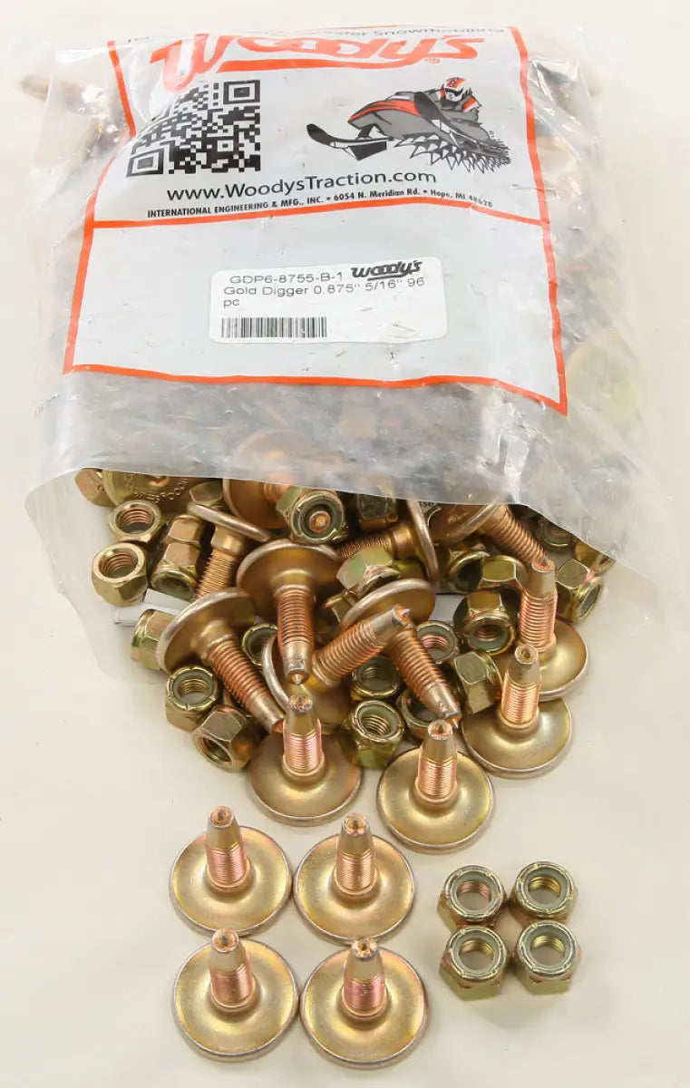 Gold Digger Carbide Traction Master Studs and Nuts for snowmobiles