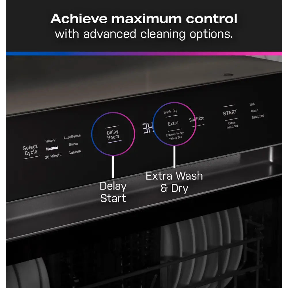 GE Appliance Built-In Wi-Fi Powered By SmartHQ™ Dishwasher PZF560HGWBB - Profile Energy Star Smart Comp