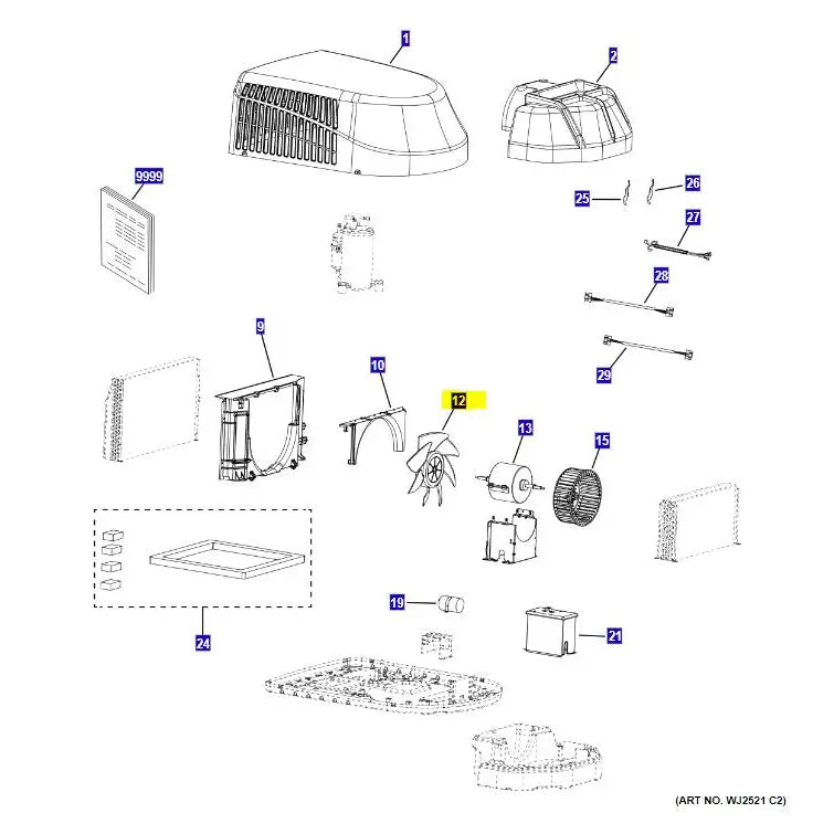 GE Appliance WP73X34577 Simple in design, yet highly effective - WP73X34577-Outdoorfanblade