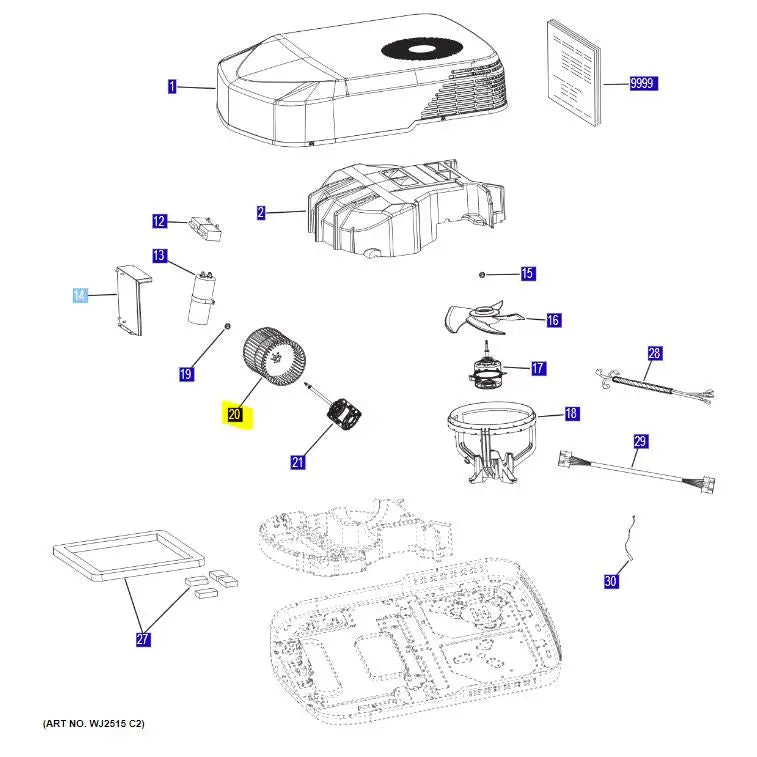 GE Appliance WP73X32275 Simple in design, yet highly effective - Indoor Fan