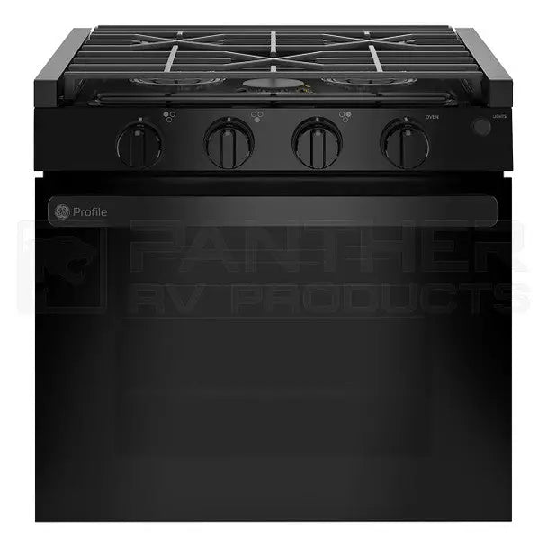 GE Appliance Edge To Edge Grates Stove PLU621DWBB - Black Profile 21 Rangetop