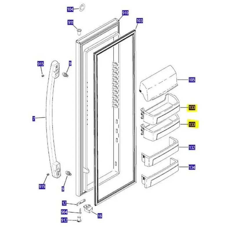 GE Appliance Made In USA Refrigerator Shelf WR71X38318 - WR71X38318-Refrigeratoruppershelf