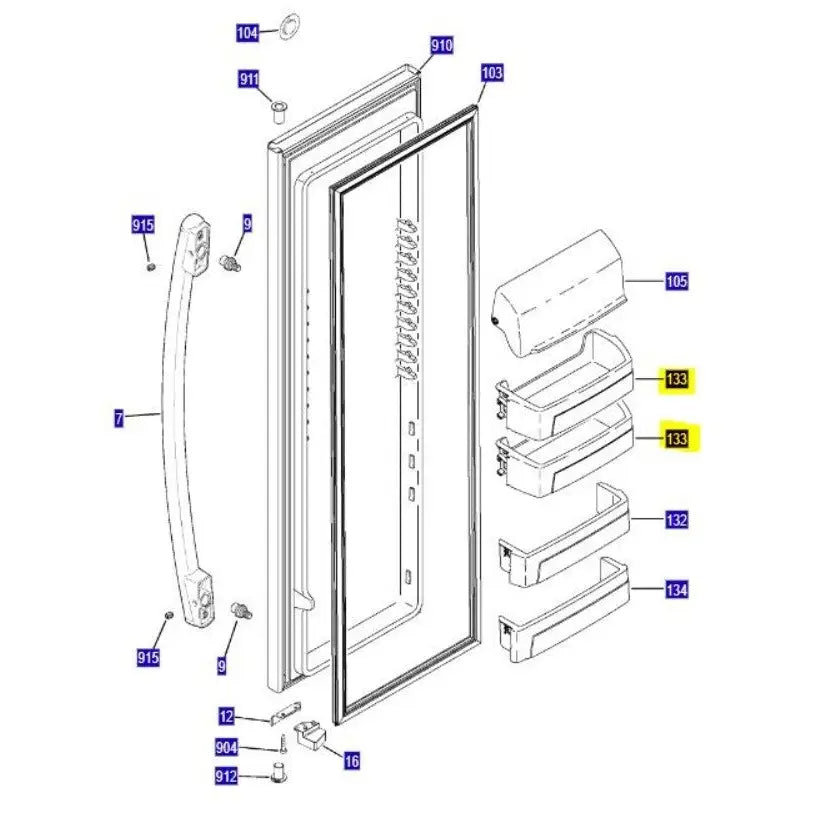 GE Appliance Made In USA Refrigerator Shelf WR71X38318 - WR71X38318-Refrigeratoruppershelf