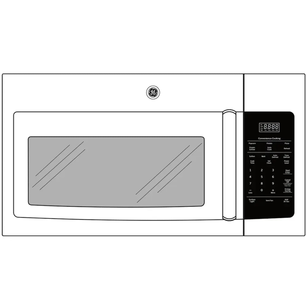 GE Appliance Two Speed Ventilation Microwave Oven JNM3184DPBB - 1.8 CU. FT. Over-THE-Range Micr