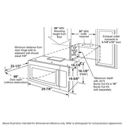 GE Appliance Two Speed Ventilation Microwave Oven JNM3184DPBB - 1.8 CU. FT. Over-THE-Range Micr
