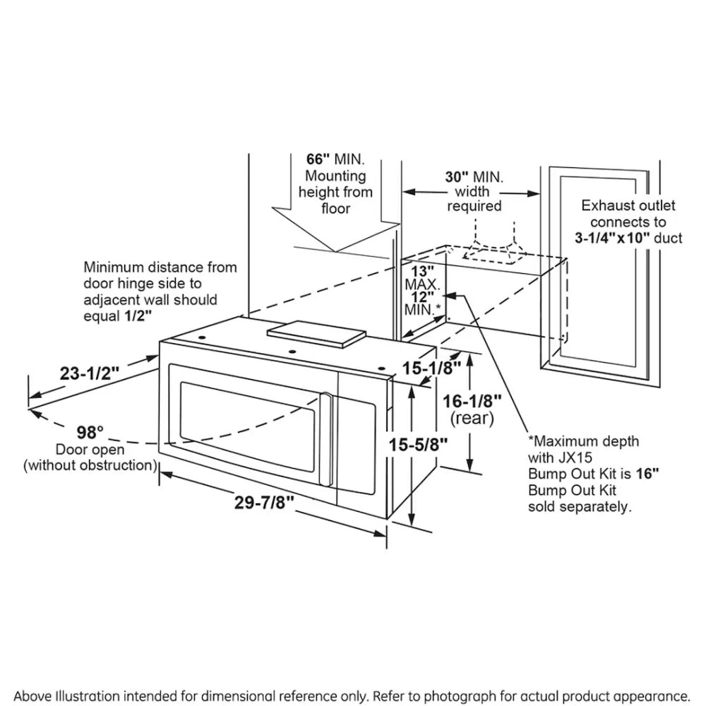 GE Appliance Two Speed Ventilation Microwave Oven JNM3184DPBB - 1.8 CU. FT. Over-THE-Range Micr
