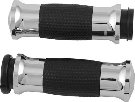 GEL-70-CH-FLY Air Gel Grips W/F B W Throttle Chrome 
