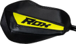 Black and yellow Flex Tec Handguards with textured carbon fiber look for bike protection
